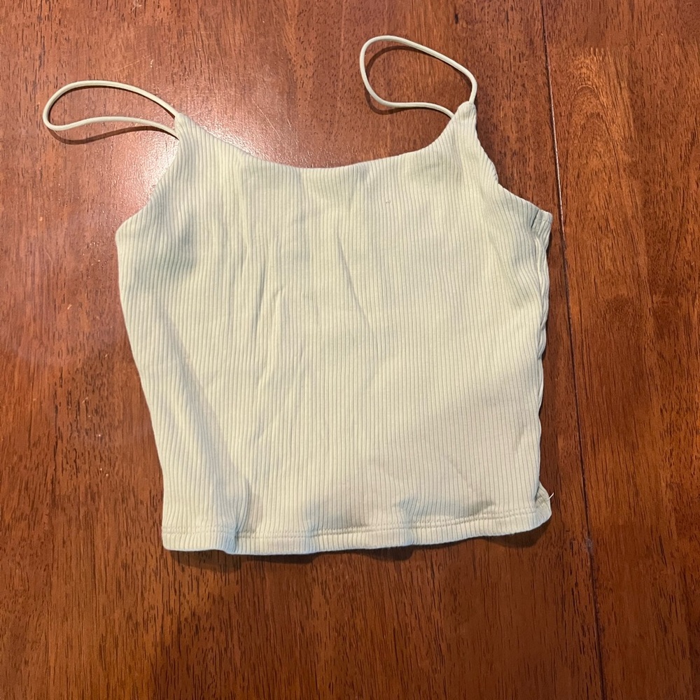 Garage Cream Fitted Crop Camisole Tank Top